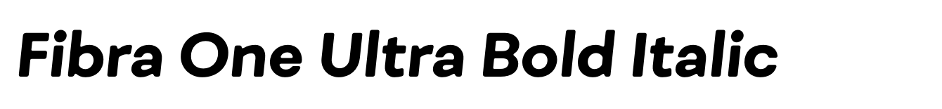 Fibra One Ultra Bold Italic